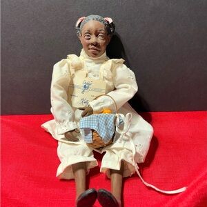 Vintage daddy, long legs, Katy African American Doll with Basket